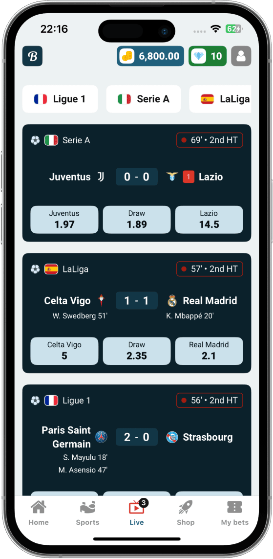 Live matches